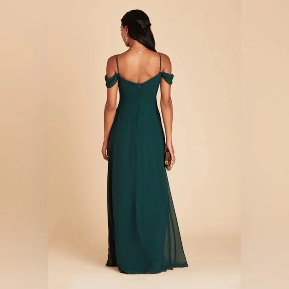 Birdy Grey DEVIN CONVERTIBLE DRESS CHIFFON EMERALD NEW NWT BRIDEMAID Medium - Picture 2 of 4